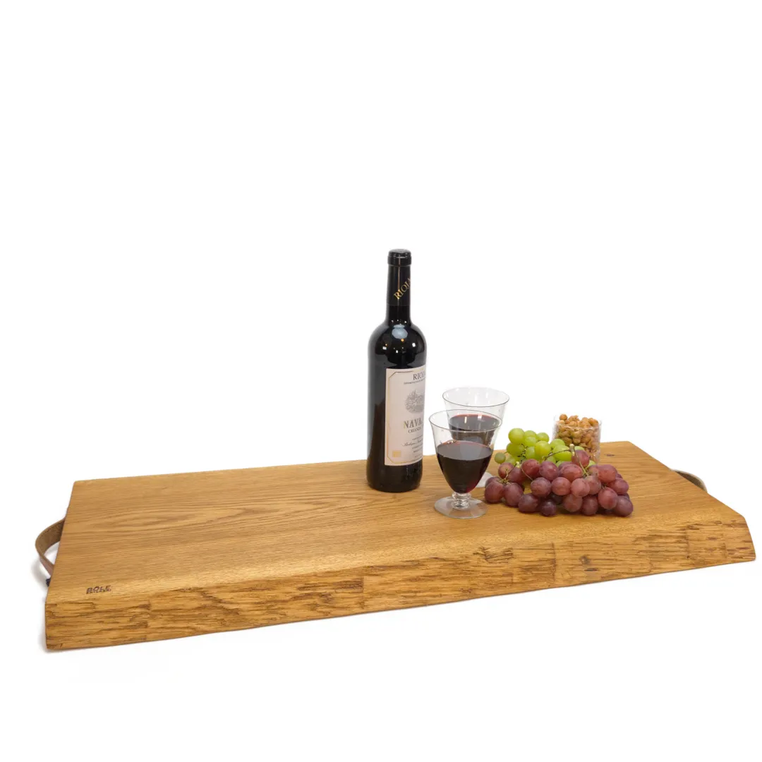 Skärbräda Ek Natur med Läderhandtag 1